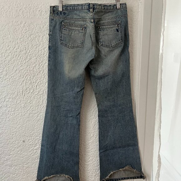 Kate Moss Topshop Vintage Style Light Wash Jeans - Picture 2 of 3